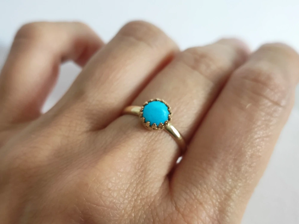 Zlatý prsten s tyrkysem Berry