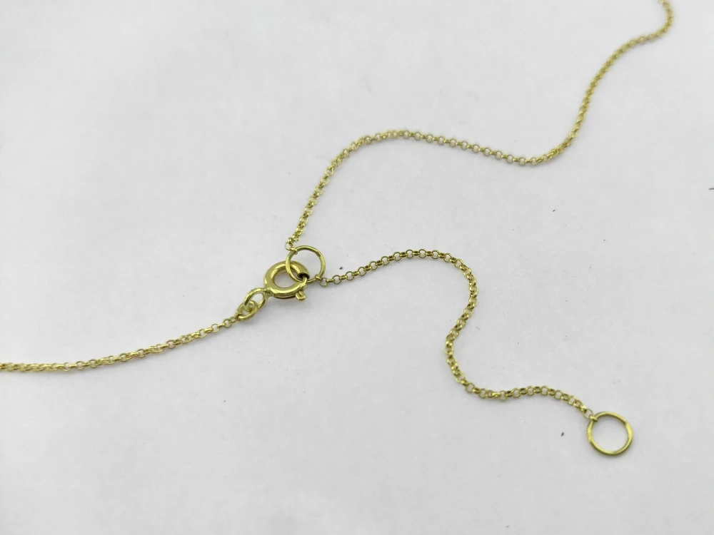 585/1000 zlatý náhrdelník s přírodním diamantem